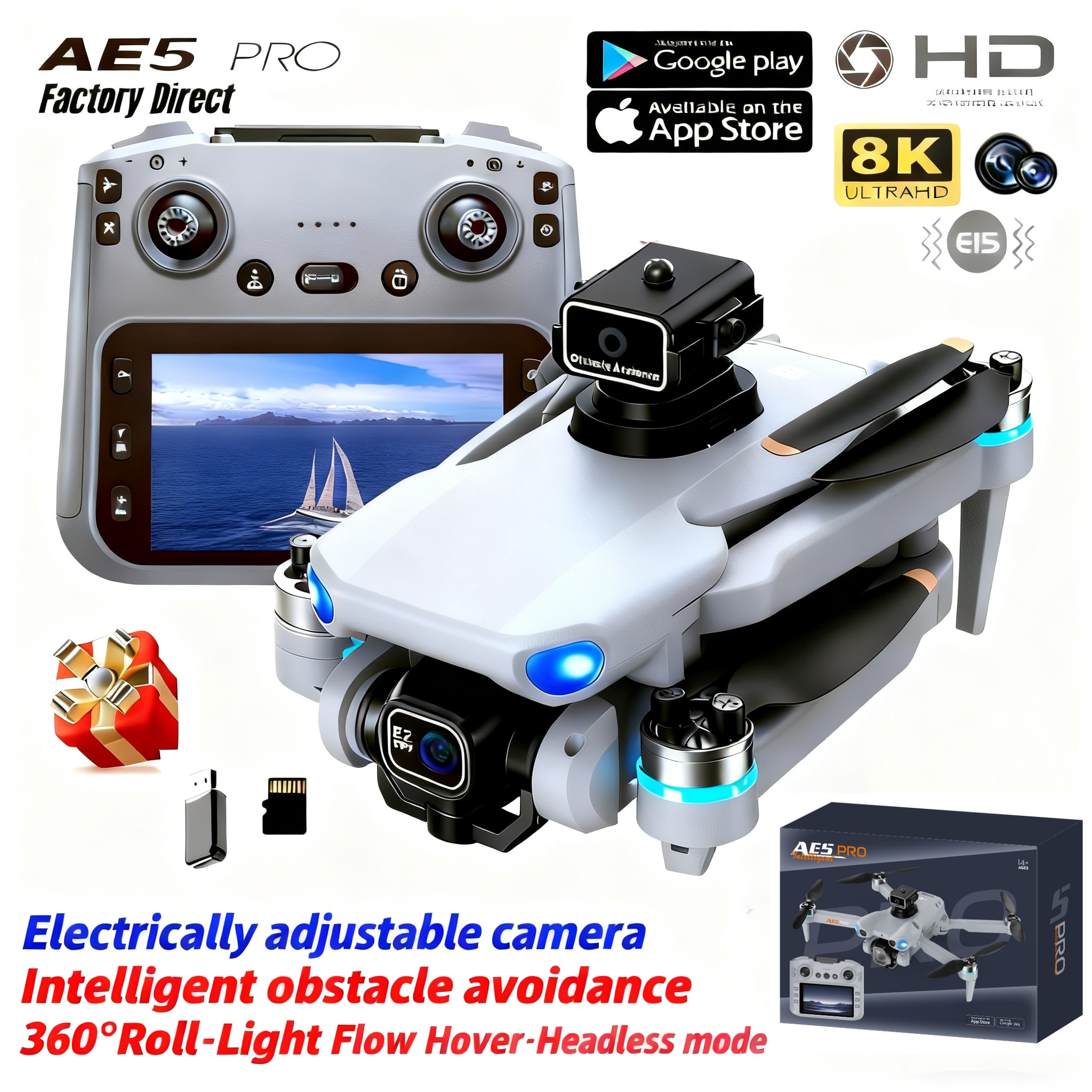 2026 New AE5 Pro Drone 8K HD 4 - Drone Kit Tricopter review and price