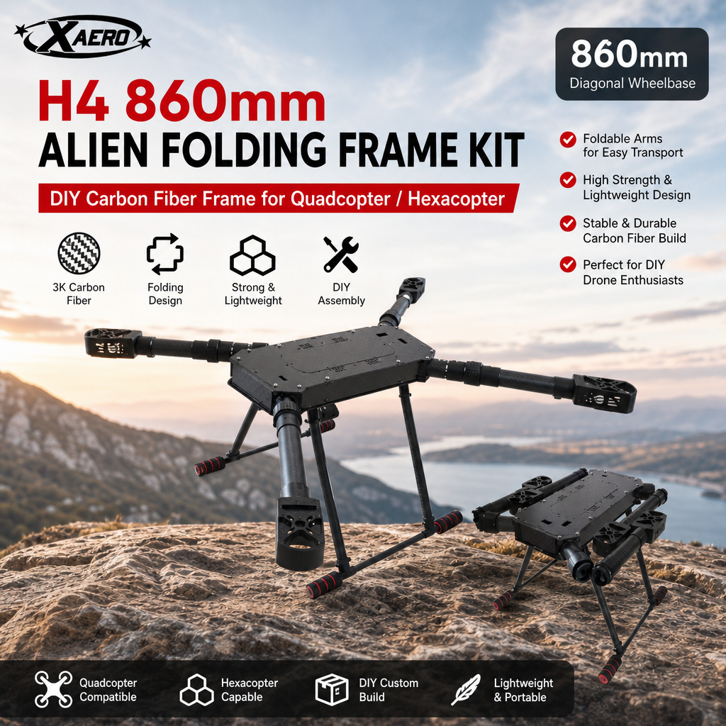 XAERO DIY H4 860mm Alien Foldi - Drone Kit Hexacopter review and price