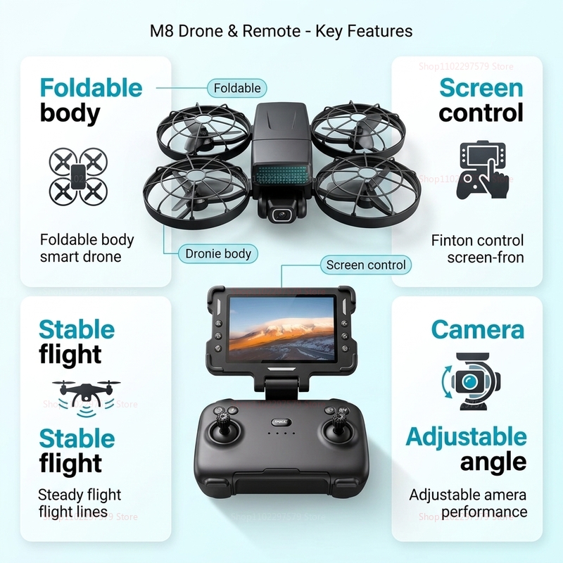 New Drones M8 GPS 8K Professio - Drone Kit Professional review and price